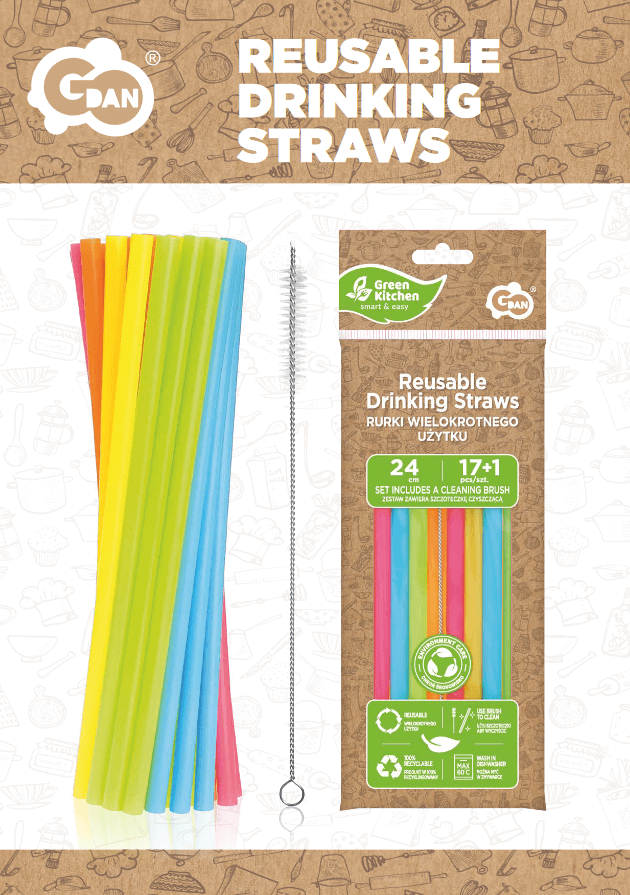 Reusable drinking straws by GoDan